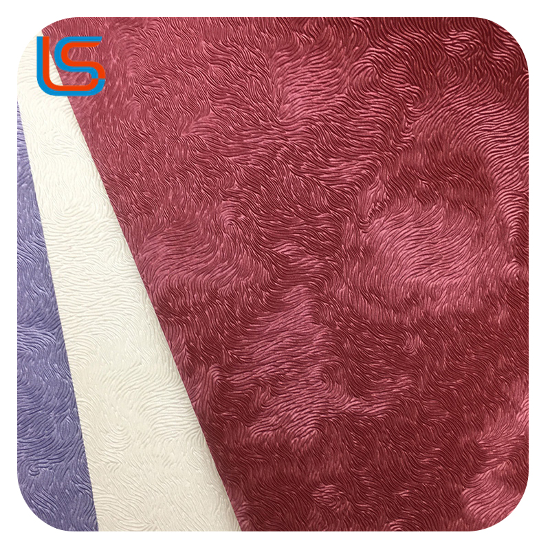 ls00089-90-Pearlescent Animal Hair Texture Decorative Leather – Wild Meets Iridescent