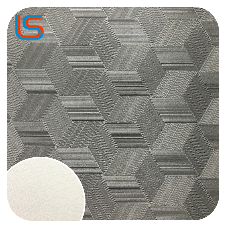 ls00085-88-Geometric & Plum Blossom Texture Non-Slip Upholstery Leather – Soft Decorative Fabric