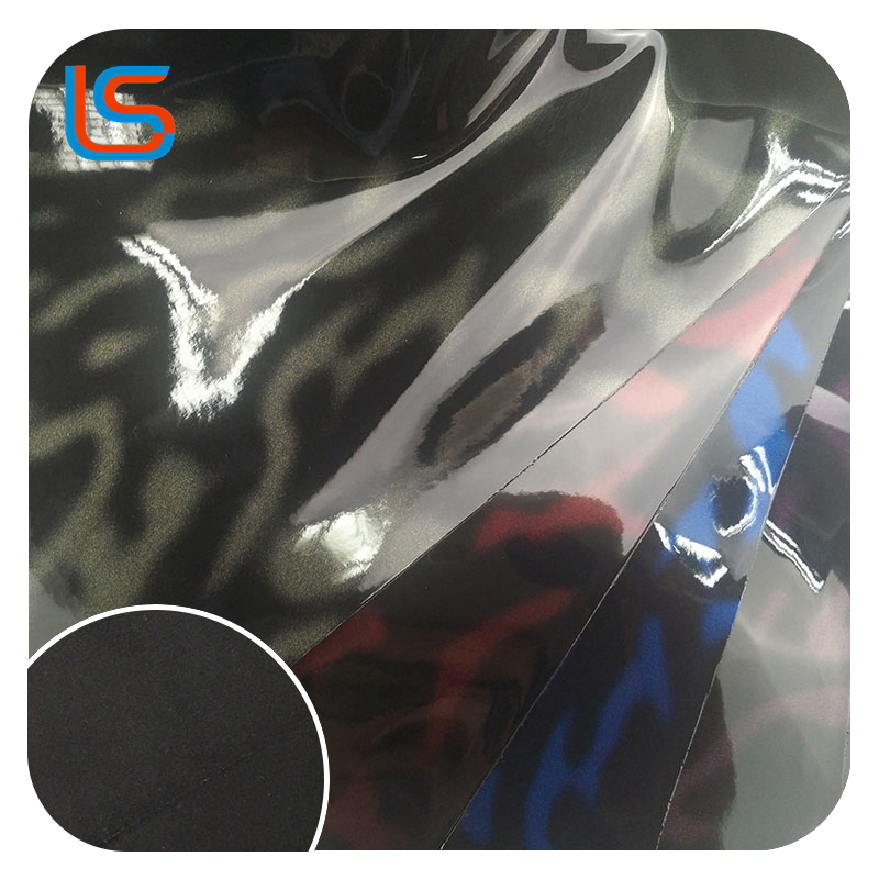 BDPU#BM18B1 Premium PU Mirror Artificial Leather - High-Reflective, Smooth Elastic Surface, Crease-Resistant & Two-Tone Effect