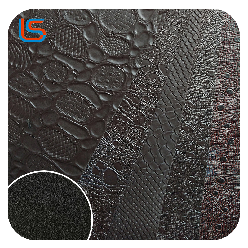 HD#DK006 PVC Leather for Decor & Luggage - Realistic Crocodile Grain, High-End Design