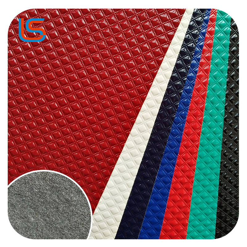 HD#8036 High-Gloss PVC Artificial Leather - Vibrant Colors, High-Visibility Shine