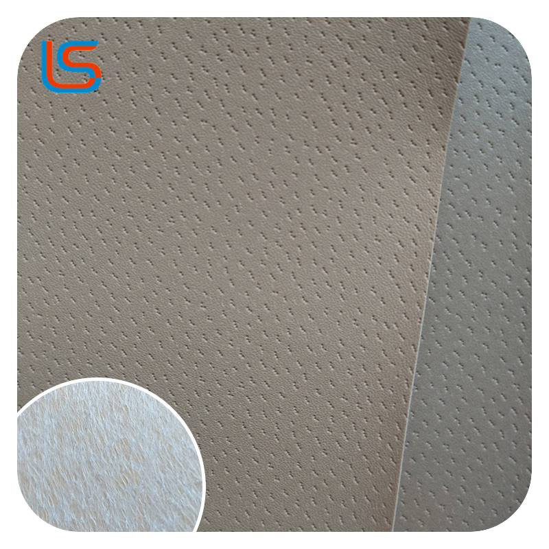 ls00016 High-Quality PVC Artificial Leather - Smooth Texture, Polyester Canvas Base, for Performance Footwear