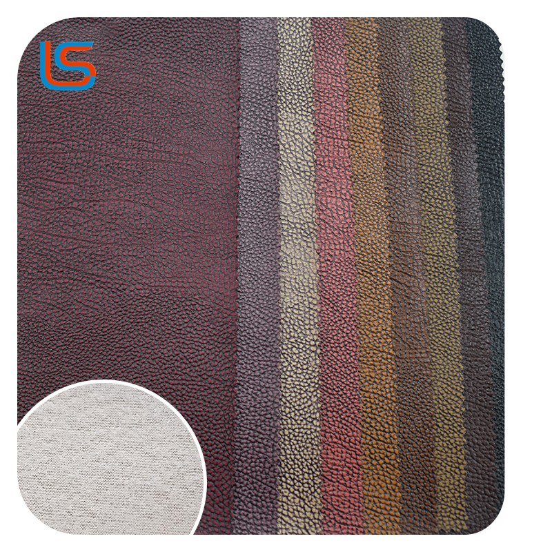 HC#S Distressed Surface Decorative Leather Sofa Soft Packing Fleece Backing Vintage Style Durable