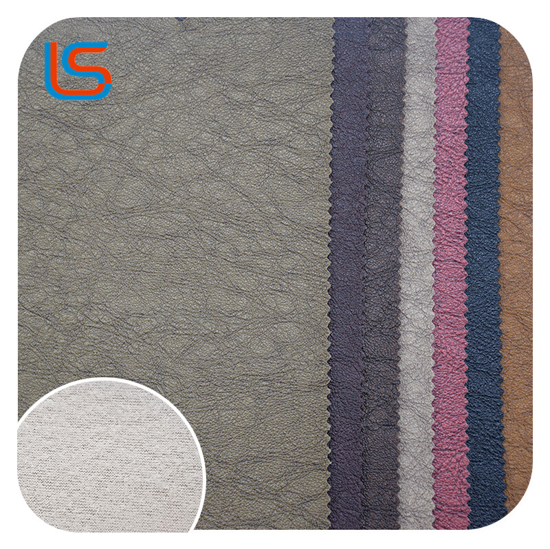 HC#K Stunning Weathered Leather for Sofa Decor - Fleece Backed Vintage Charm & Durability