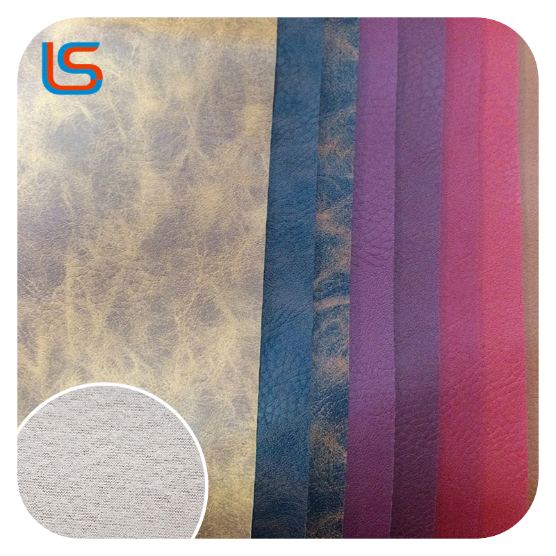 HC#A0042 Stunning Color- ImitatingWashed Distressed Leather! Decor/Sofa/Soft Pack Fleece Back - Vintage Chic PVC Leather