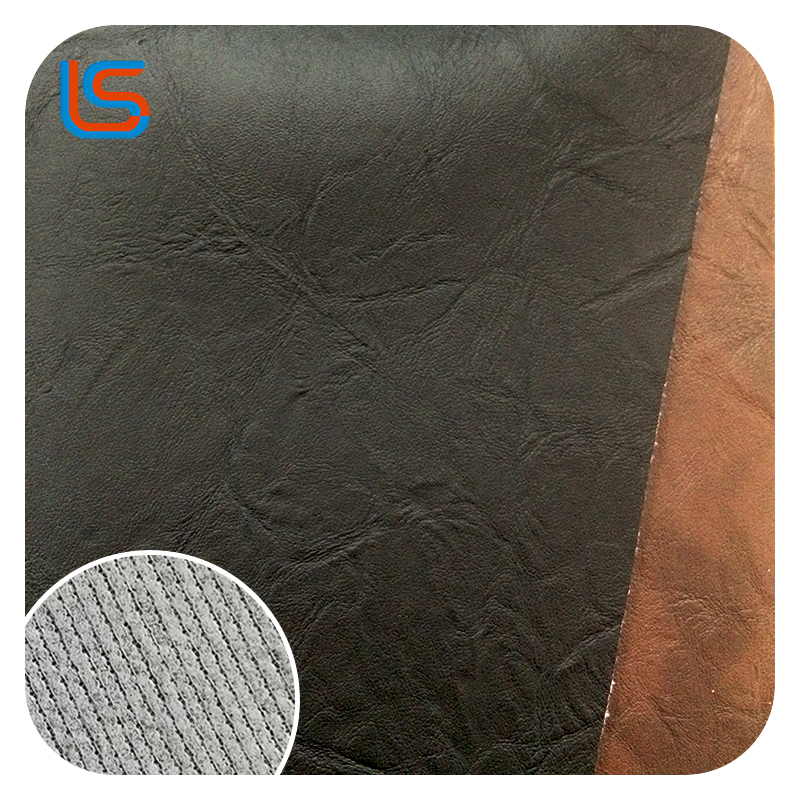 LS00026 PVC Artificial Leather! Knit Fabric Fleece Back - Matte Finish Decor/Sofa/Soft Pack, Ultra Soft & Durable