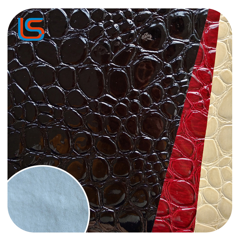 HD#GG001&002-High-Gloss Leather with Non-Woven Backing – Bubble, Snake Scale & Crocodile Textures
