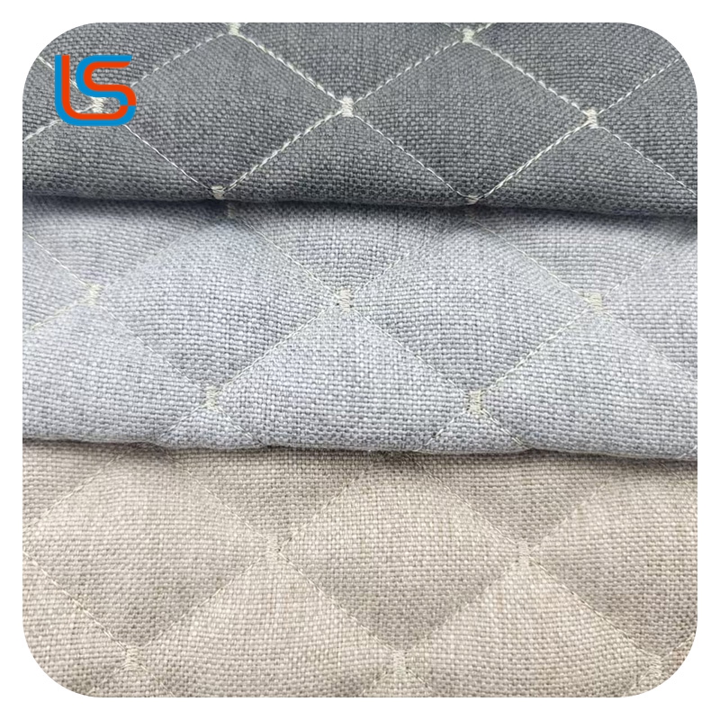 MSBO-8 Linen Filled Velvet Sofa Cover with Embroidery - Anti-Slip Washable Universal Fit for Living Room Home Decor