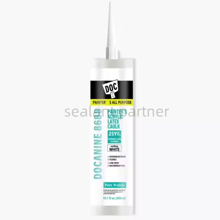 Strong Weather Resistance White Caulking  Adhesives Instant Paintable Mastic 