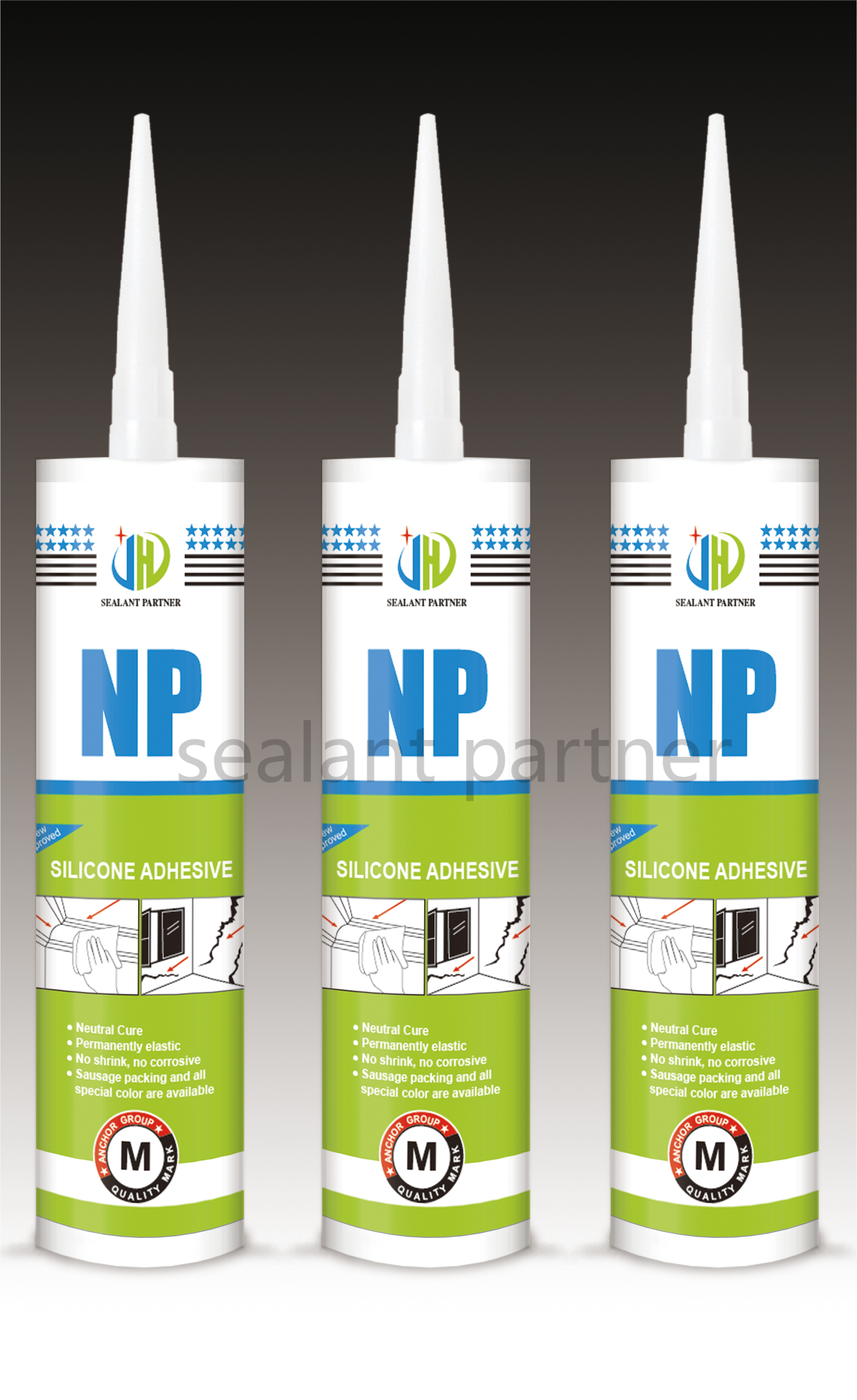 Strong Weather Resistance White Caulking  Adhesives Instant Paintable Mastic 