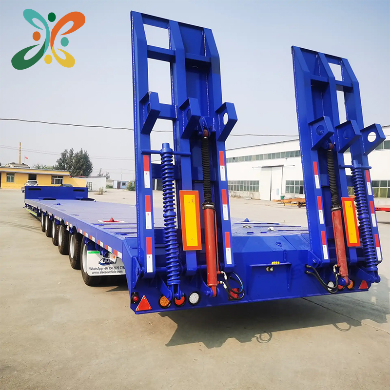 120tons 4 Lines 8 Axles Low Bed Semi Trailer