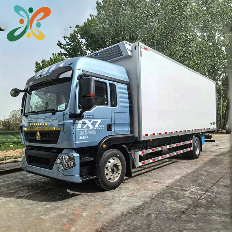 Hot Sale HOWO Refrigerated Van Truck 6 Wheels 4x2 Small Manual Freezer Truck Refrigerated Container Truck