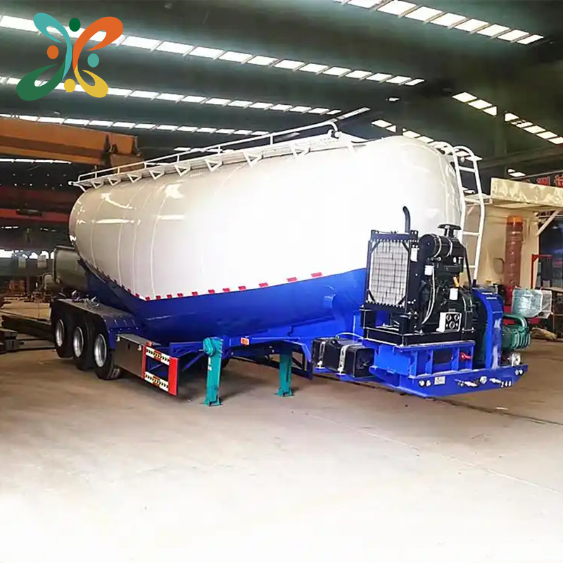 35cbm Bulk Cement Transport Tanker Semi Trailer with Hf Diesel Engine Air Compressor
