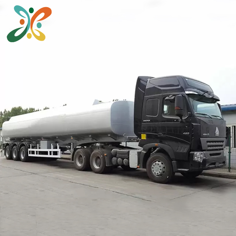 Oil Tanker Truck Trailer 3 Axle 45000 L 50m3 50cbm Carbon Steel Fuel Tanker Semi Trailer