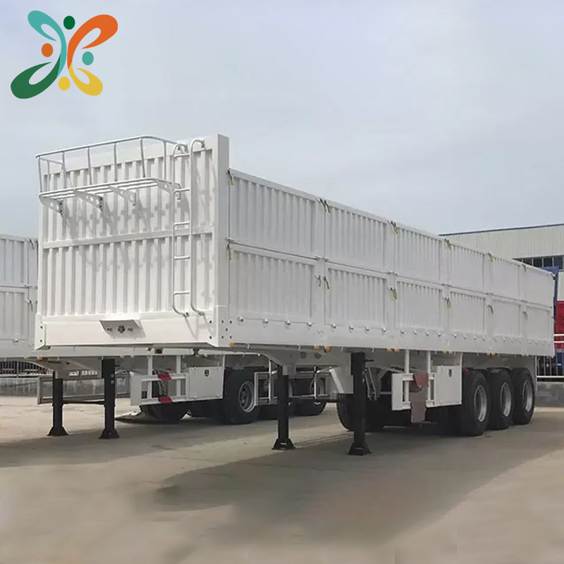 3 Axle Side Wall/Bulk Cargo Semi Trailer for Goods Transport Three Axle Bulk Cargo Semi Trailer for Goods Transport