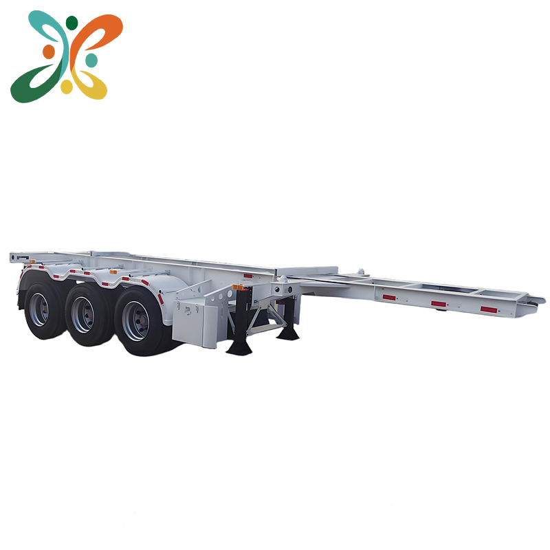 Tractor Heavy Duty Carrier Ships Cargo Container Skeletal Semi Trailer