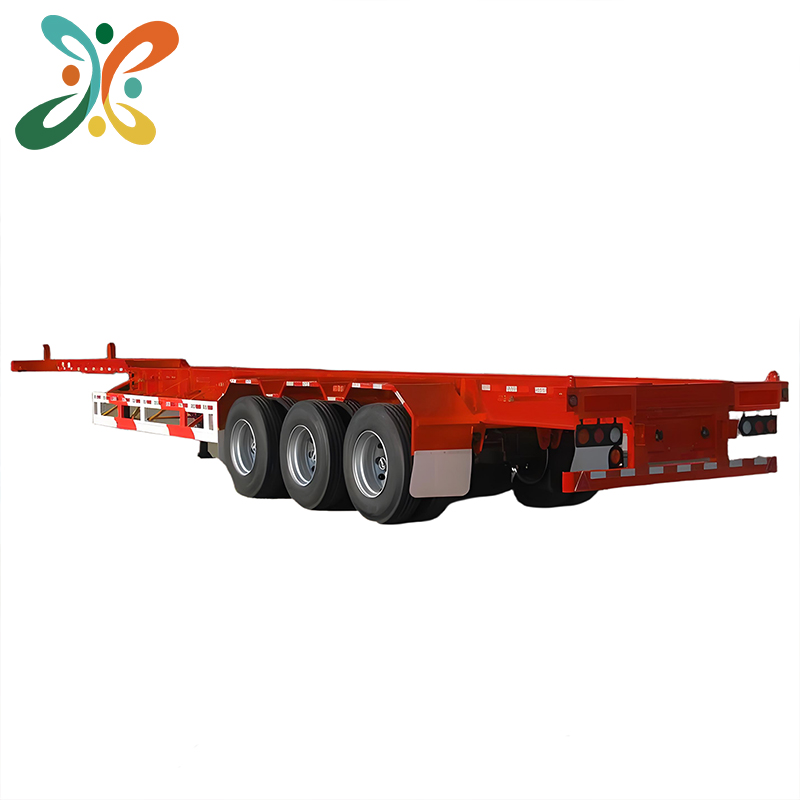 Cimc Tri-Axle 40FT 60t Flatbed Container Chassis Semi Trailer Truck Trailer Tractor Trailer