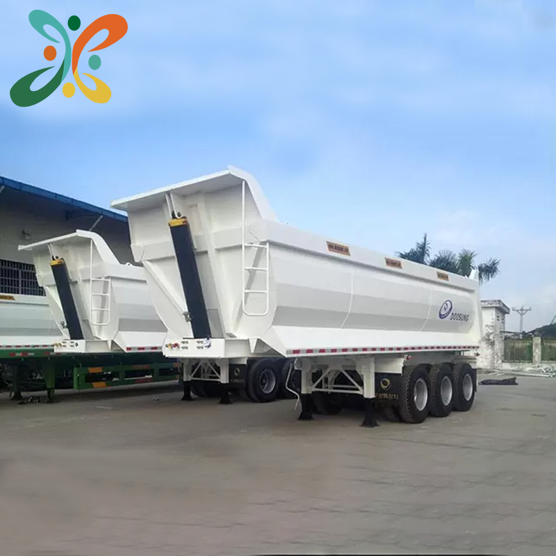 3 axle heavy duty tipper trailer 60 tons dump semi trailer for sale