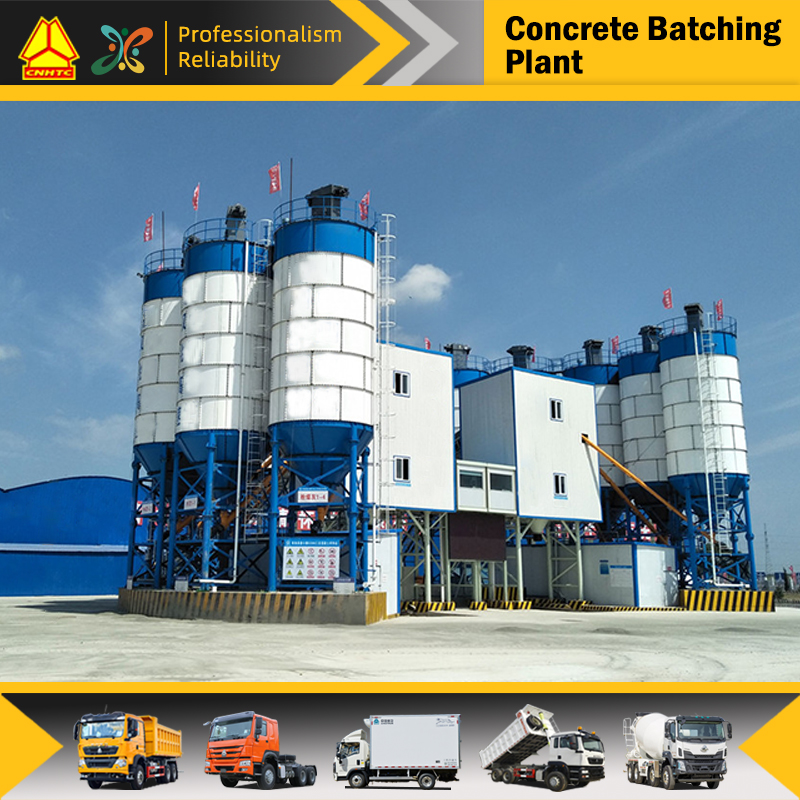 HZS120 Belt concrete mixing station