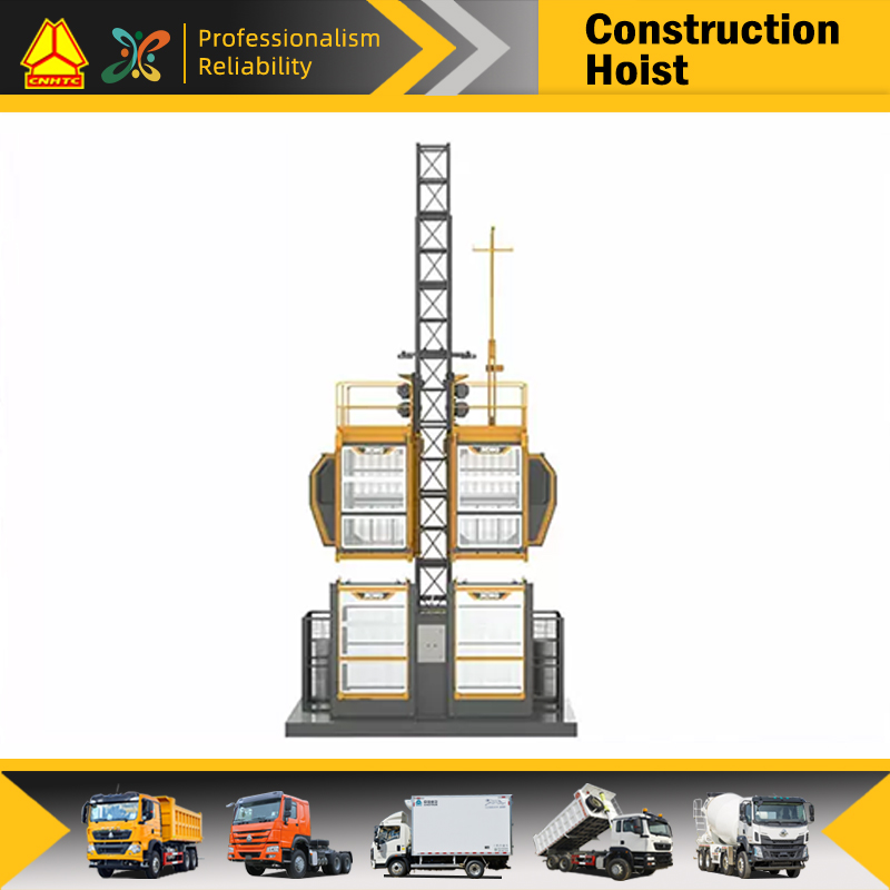 500m Lifting Height SC200/200ES1 Double Cage Building Construction Hoist Equipment