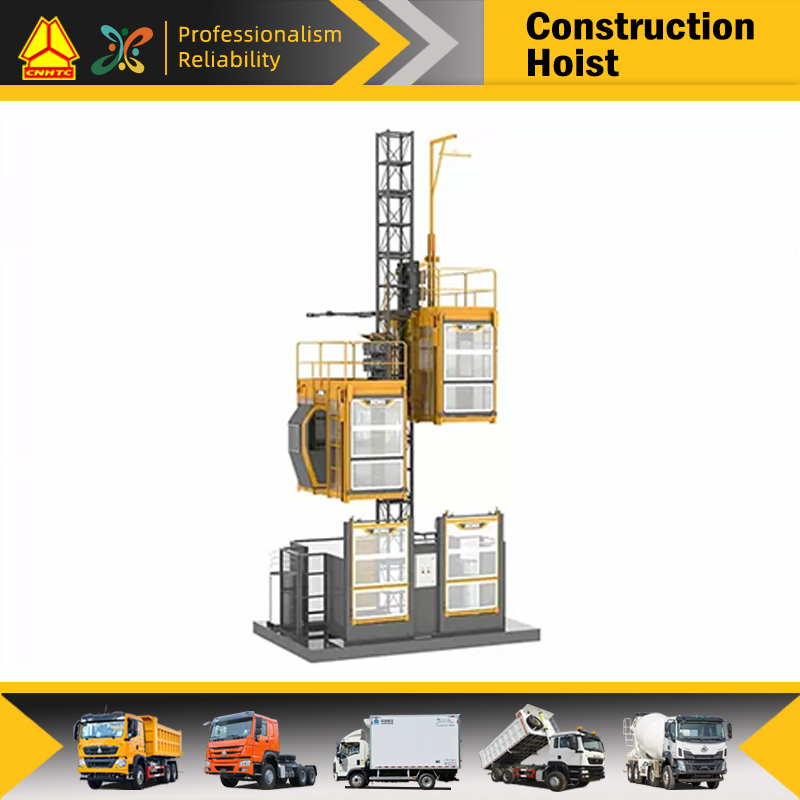 SC200/200FS 2*2000kg Double Cage Fast Speed Building Construction Hoist 200m