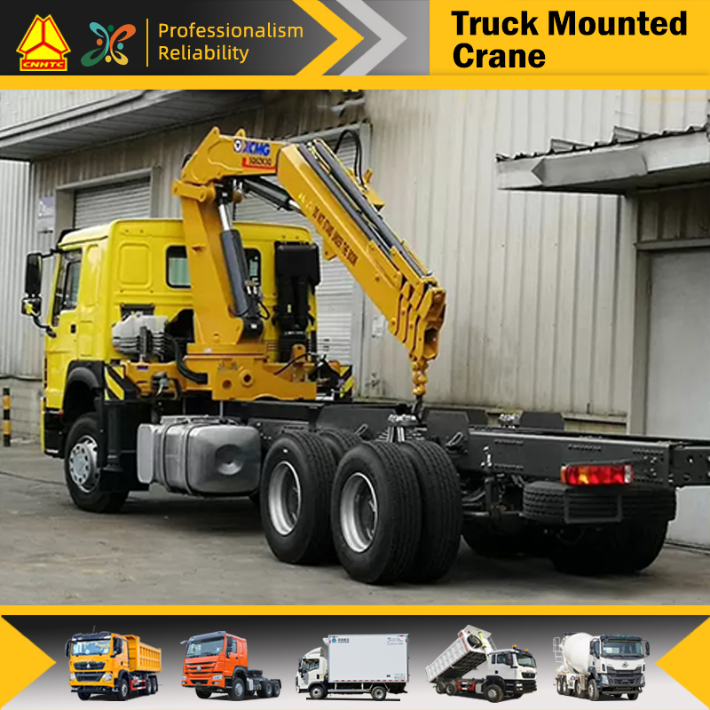 XCMG Manufacturer Lorry Crane SQ8ZK3Q China Top Brand 8 Ton Hydraulic Truck Mounted Crane with Knuckle Boom