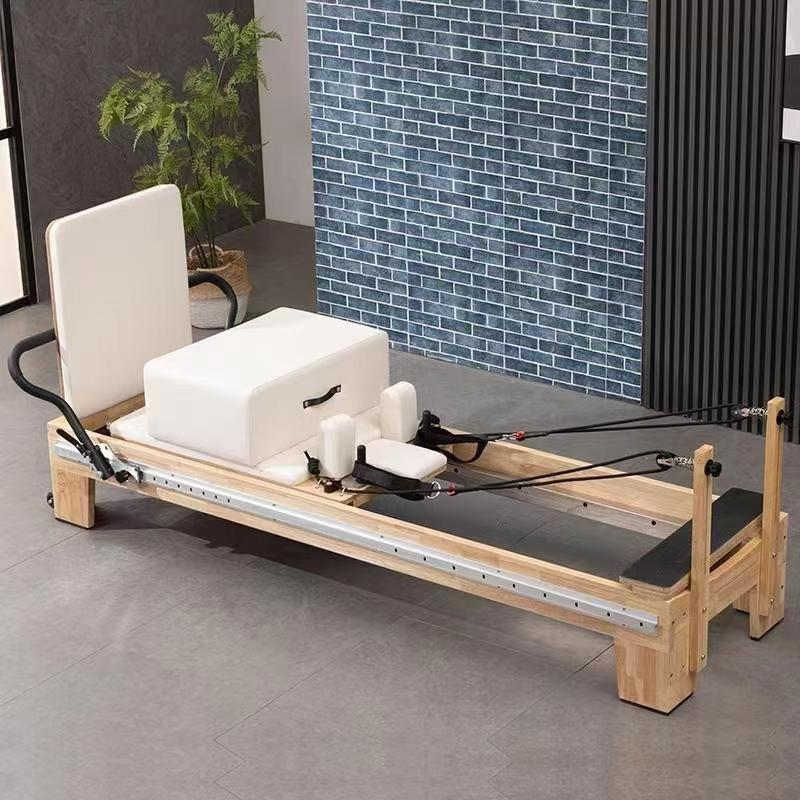 Pilates Full-Track Reformer with Oak Outer Rails