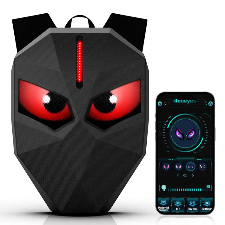 Iron Man Waterproof LED Motorcycle Backpack for Men and Women with LED Light for Riding and Storage Motorcycle Accessories