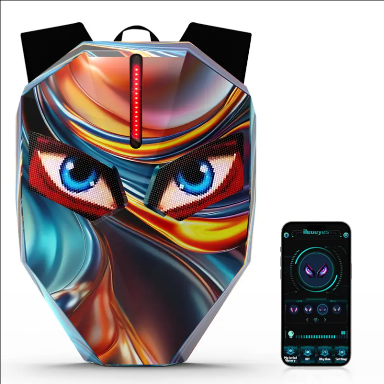 Iron Man Waterproof LED Motorcycle Backpack for Men and Women with LED Light for Riding and Storage Motorcycle Accessories