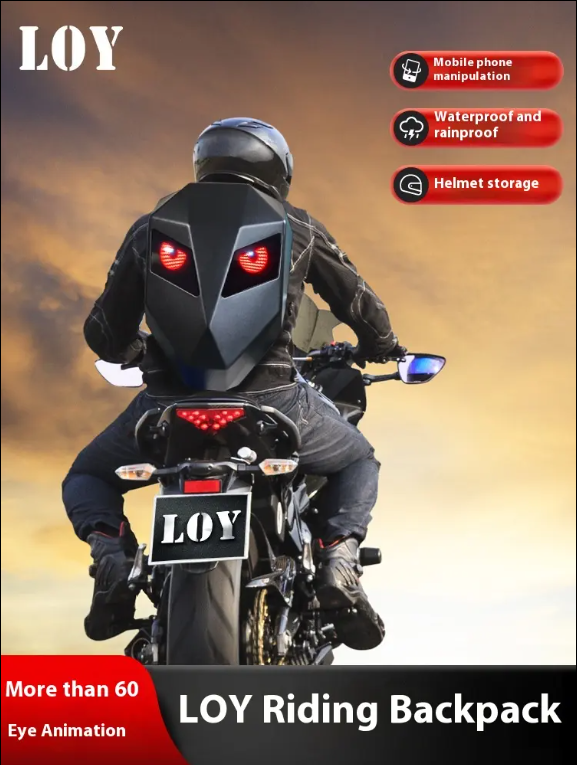  Iron Man Men's and Women's Motorcycle Backpacks Waterproof Luminous Helmet Bags Cycling Waist Bags