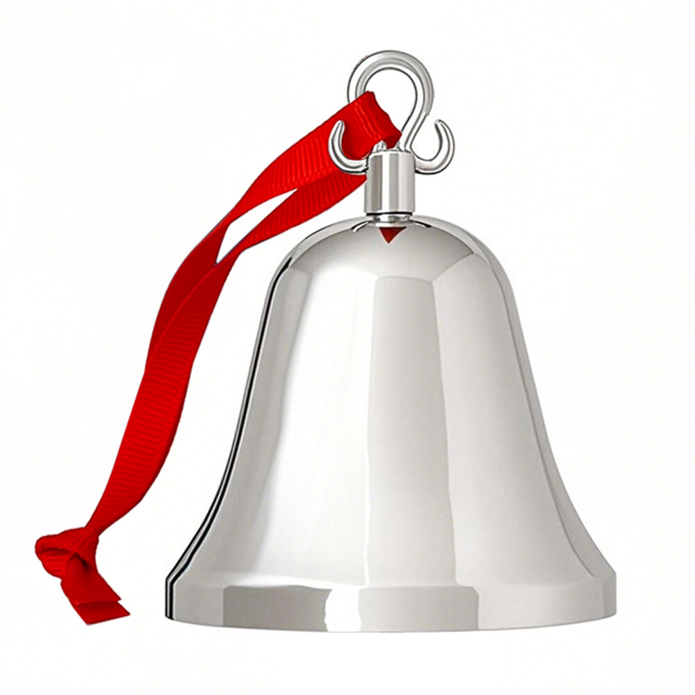 Shinny Silver Real Metal Hanging Christmas Bell Ornaments for Christmas Tree Decorative