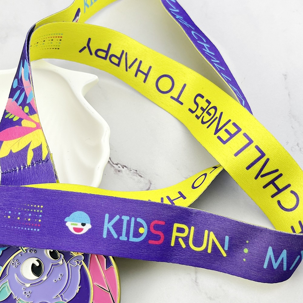 Custom Antique Bronze Medal – Zinc Alloy Die-Cast with Colorful Enamel | Kids Run Event Award Medal
