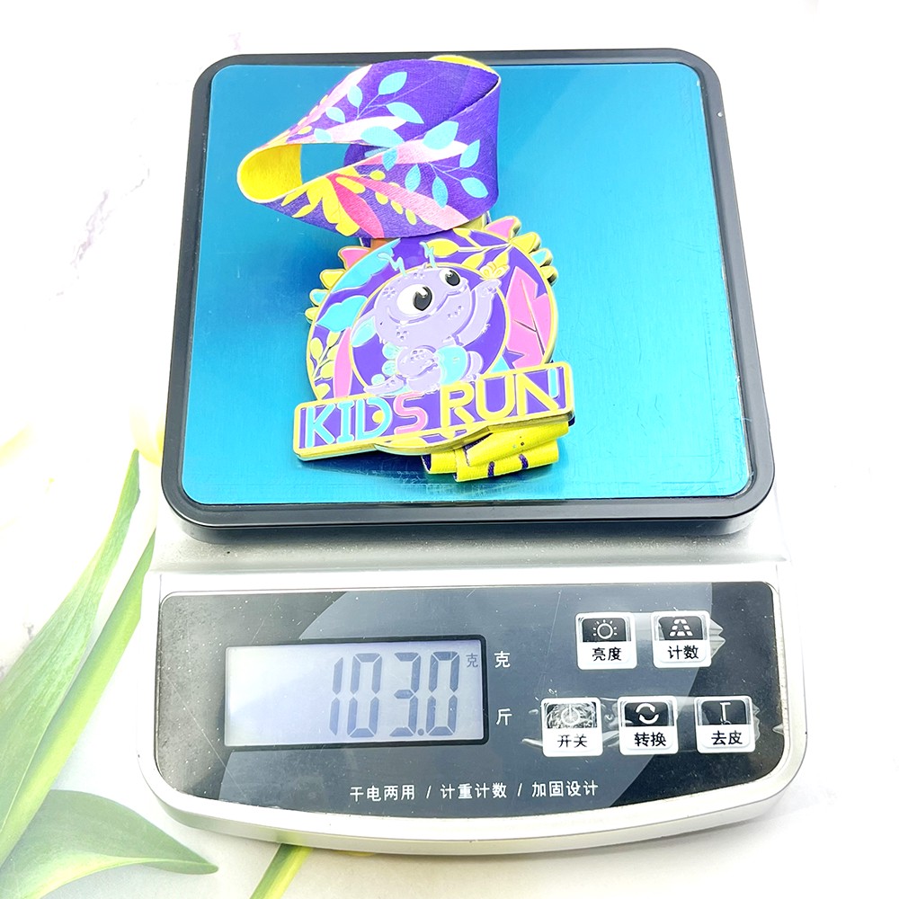 Custom Antique Bronze Medal – Zinc Alloy Die-Cast with Colorful Enamel | Kids Run Event Award Medal