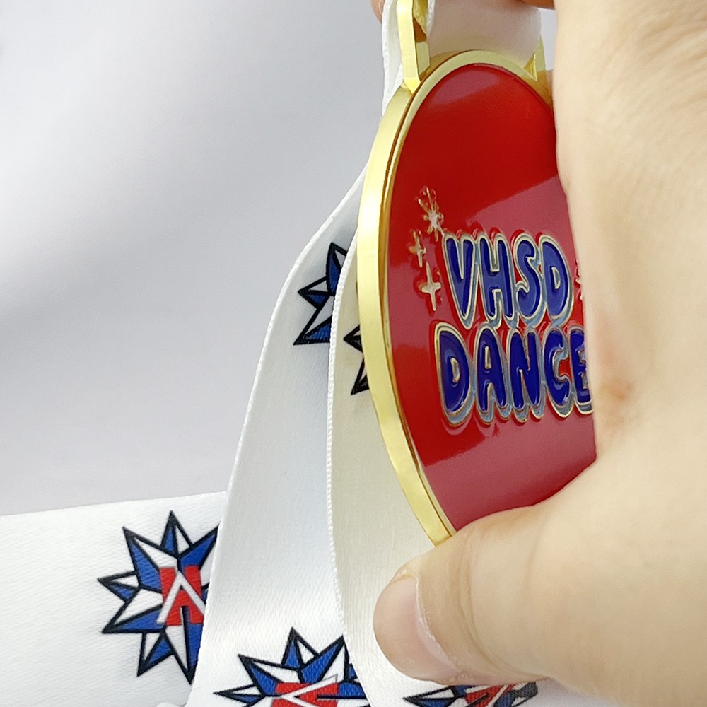 Custom VHSD DANCE Gold Medal – Zinc Alloy Gold Plated | Multi-Color Enamel Design | Dance Competition Award