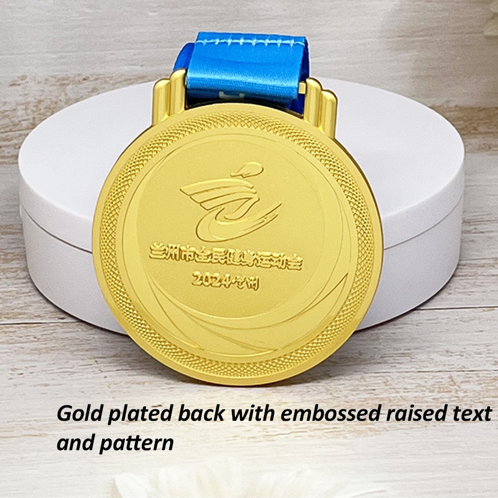 Custom National Fitness Games Gold Medal – Zinc Alloy Gold Plated | UV Printed Character Design | Sports Event Award
