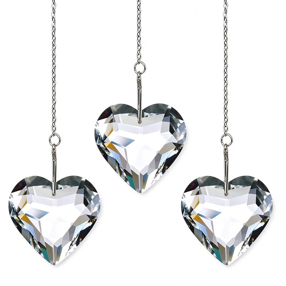 Clear Heart Crystal Prism Sun Catcher