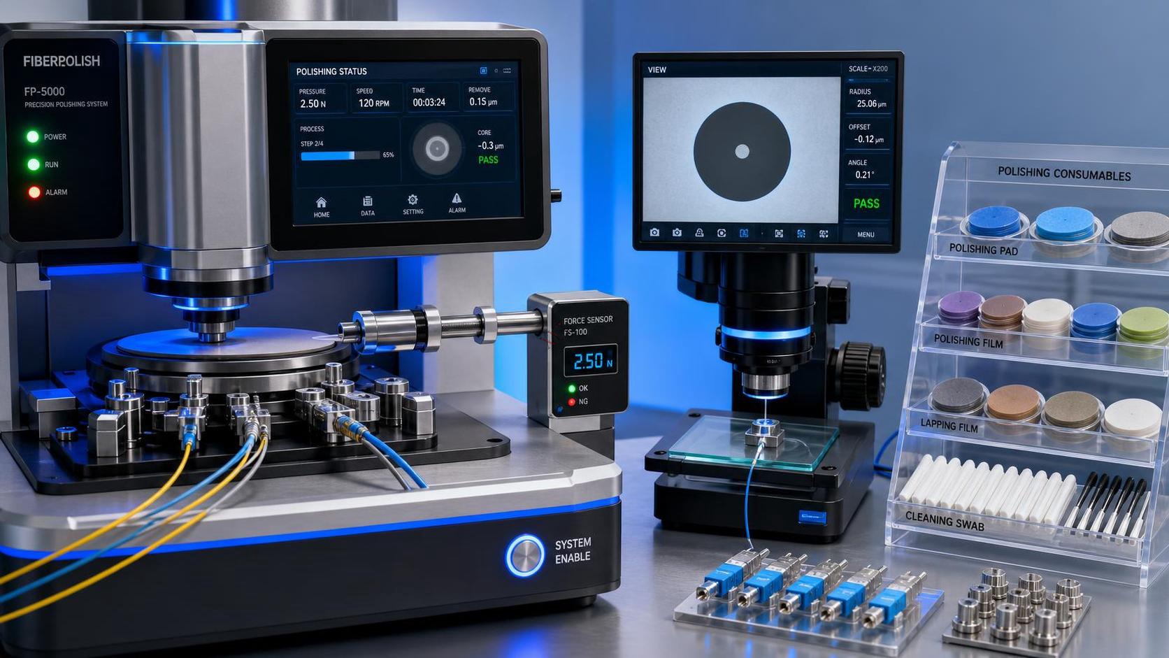 How Do You Set Up Real-Time Monitoring for Fiber Optic Polishing?