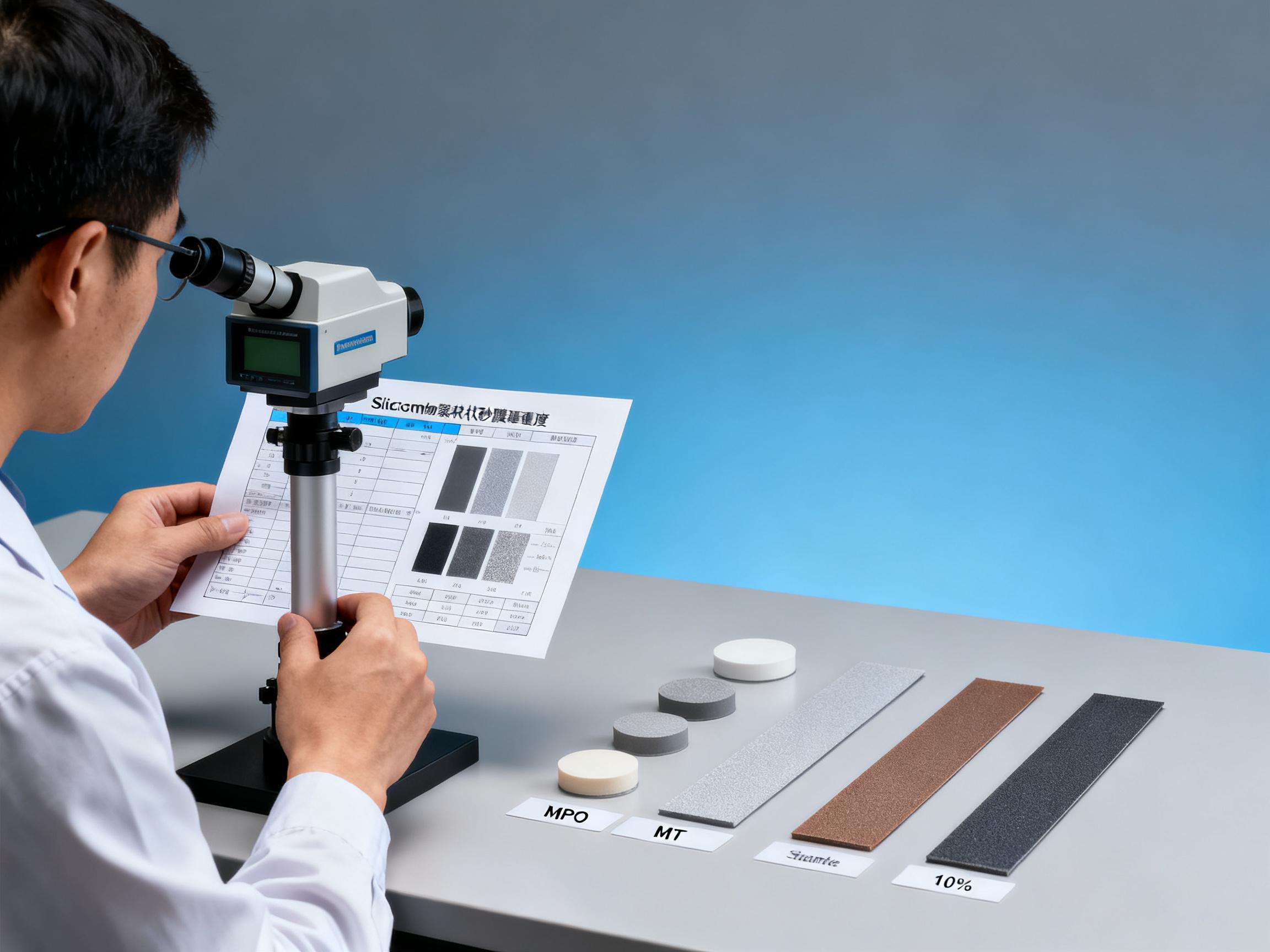 Silicon dioxide flock film hardness chart: choose the right grade for MPO vs MT lapping film applications