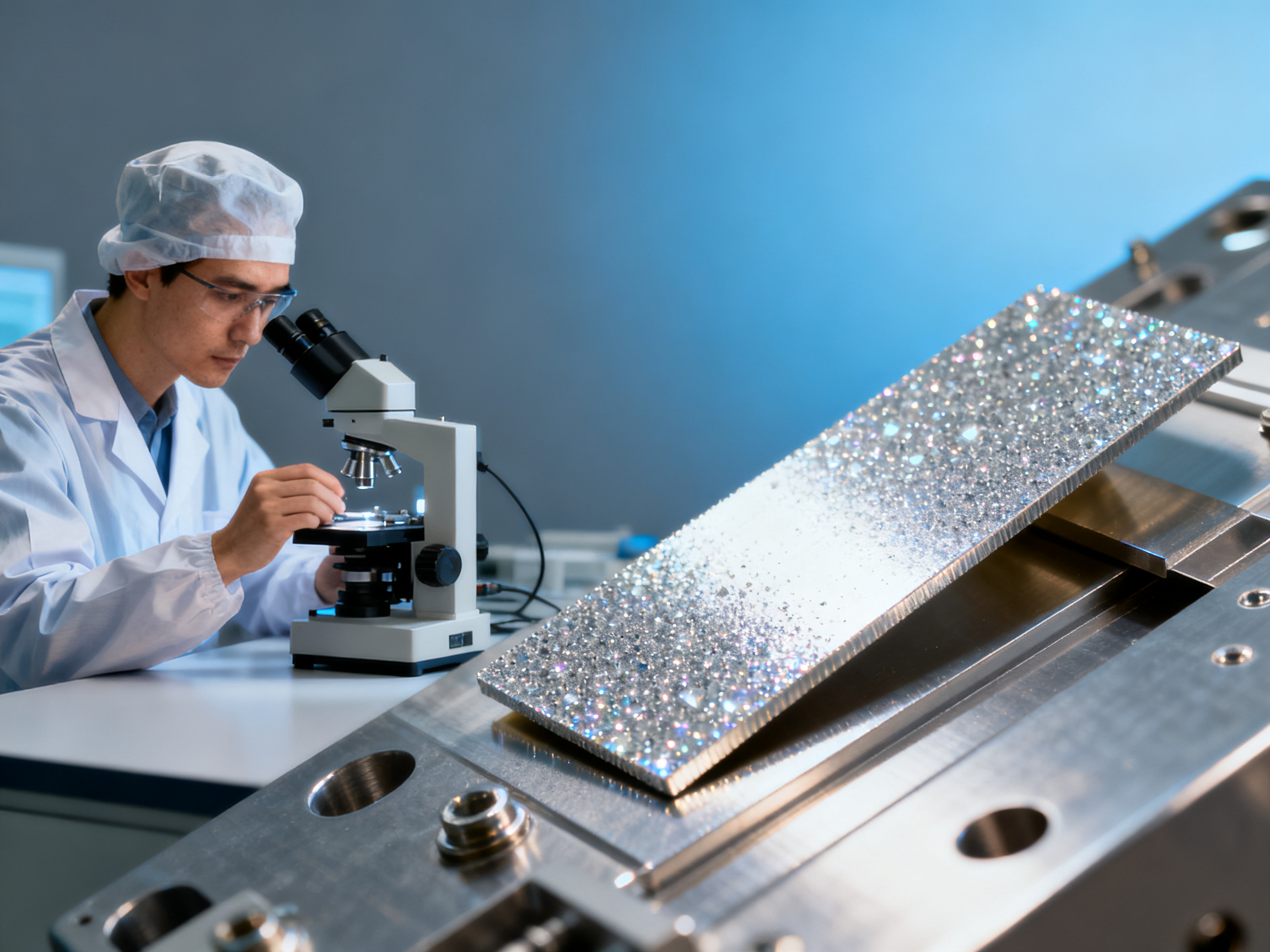 Can diamond powder be used for rough polishing of metal contacts in electrical devices?