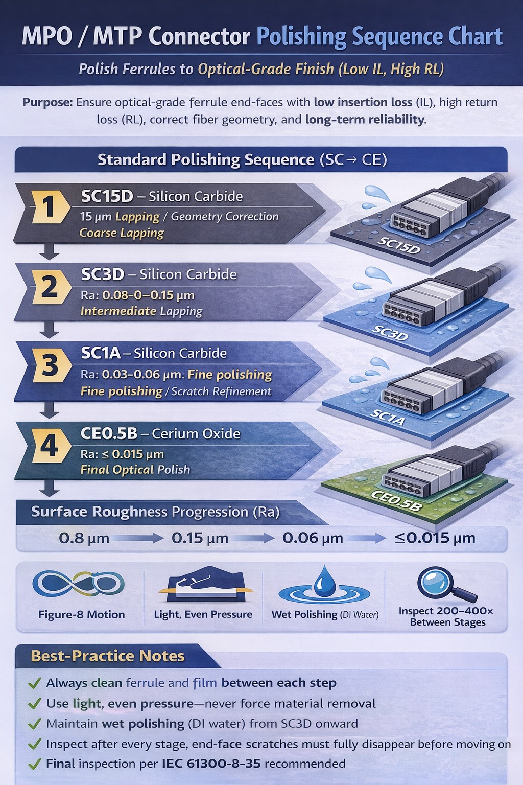 MPO MTP MMC Lapping Film