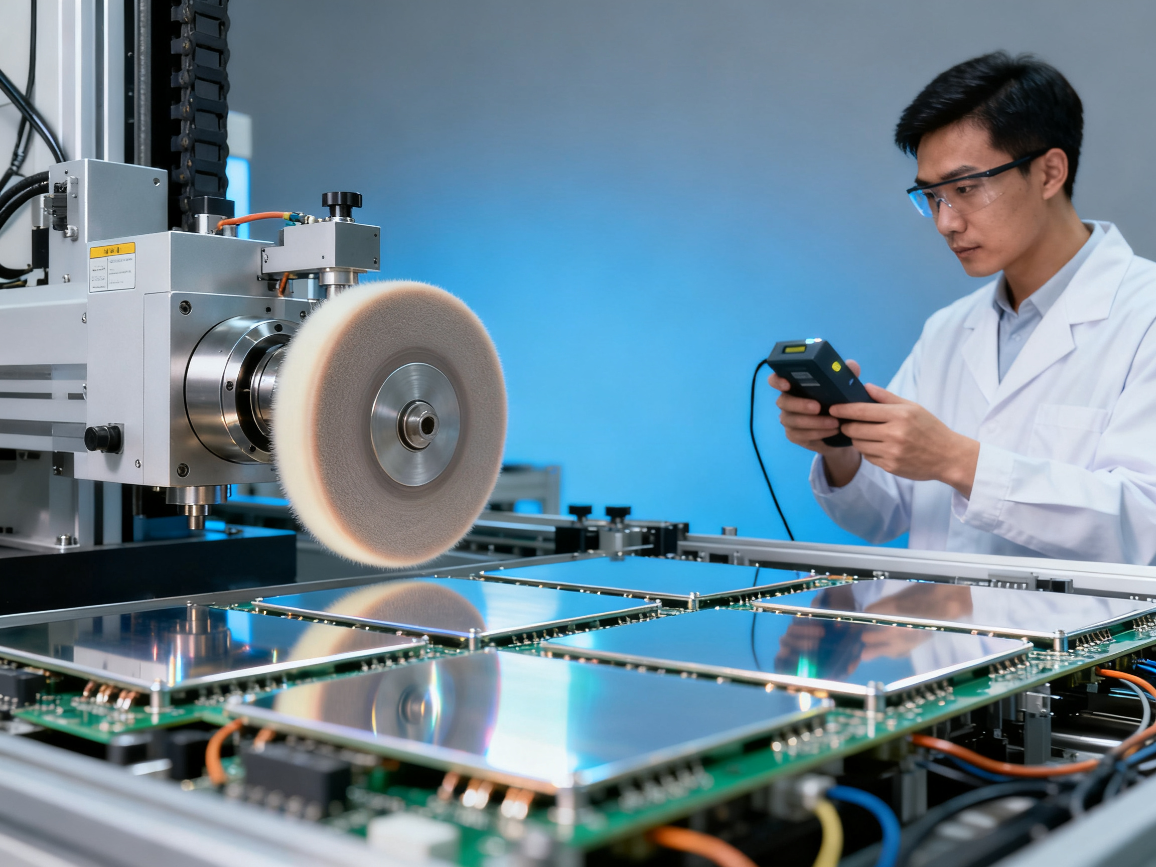 Does lapping film help reduce operational costs in electrical component surface processing?