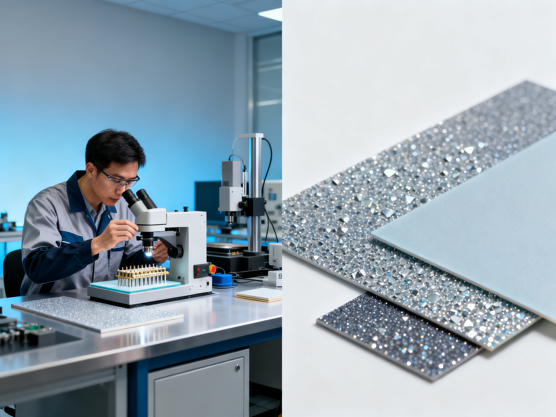 What's the difference between diamond and alumina lapping film for precision electrical applications?