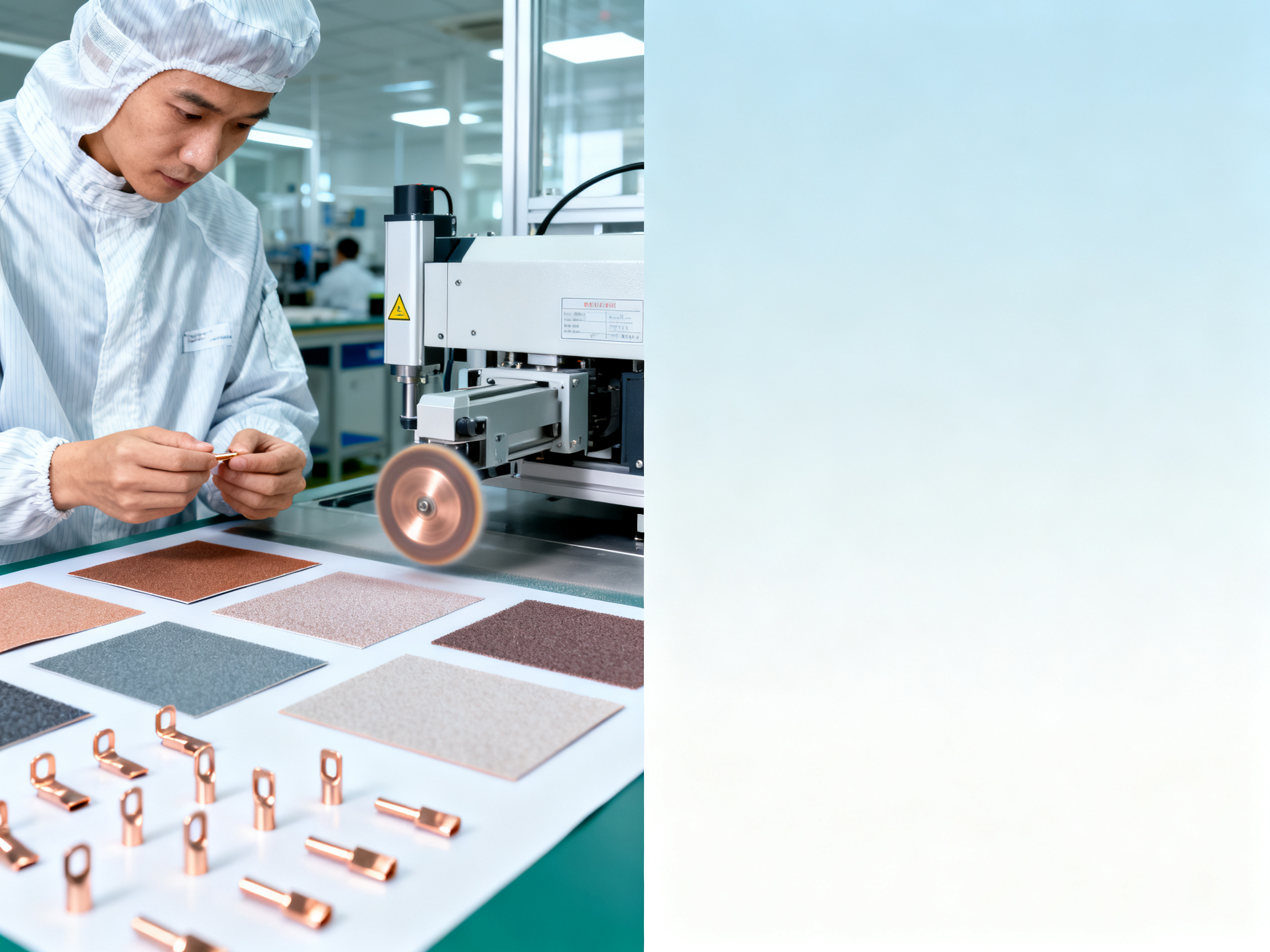 How to choose the right lapping film grit for copper terminals in electrical connectors production?