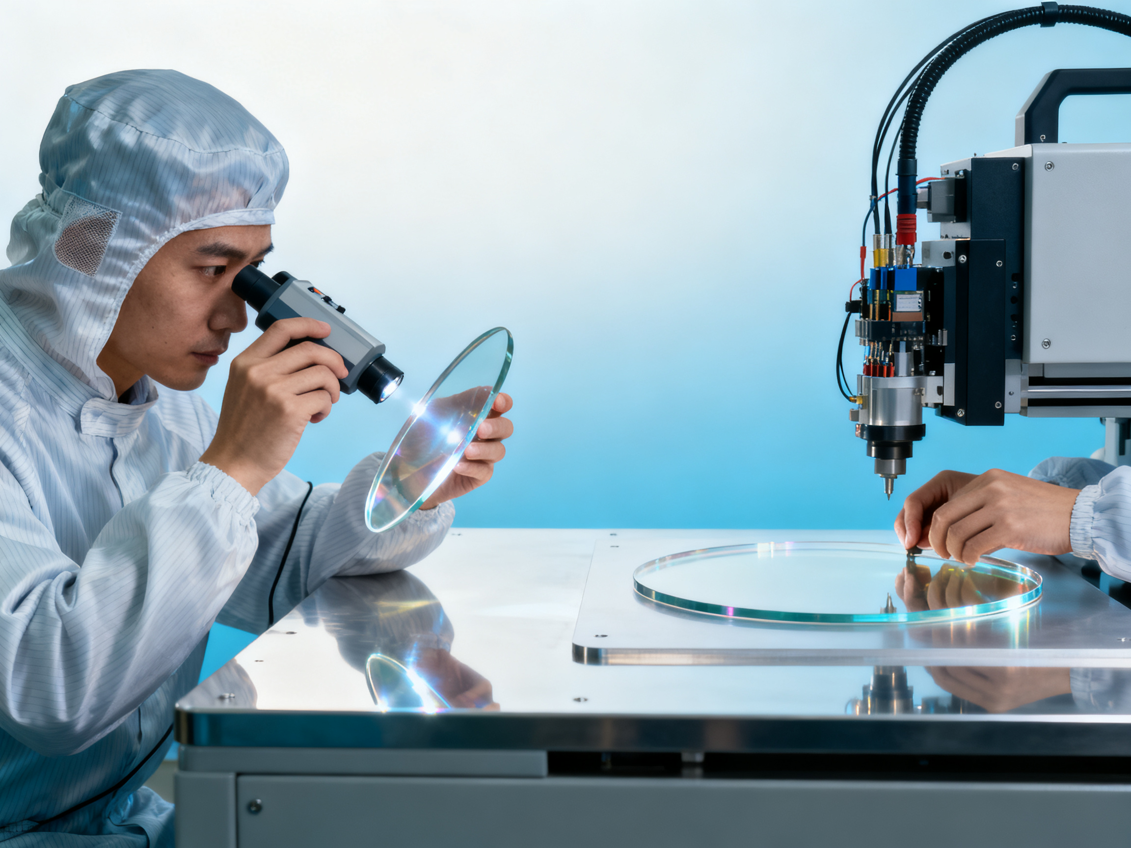 Can cerium oxide lapping film achieve optical clarity when finishing power supply lens components?