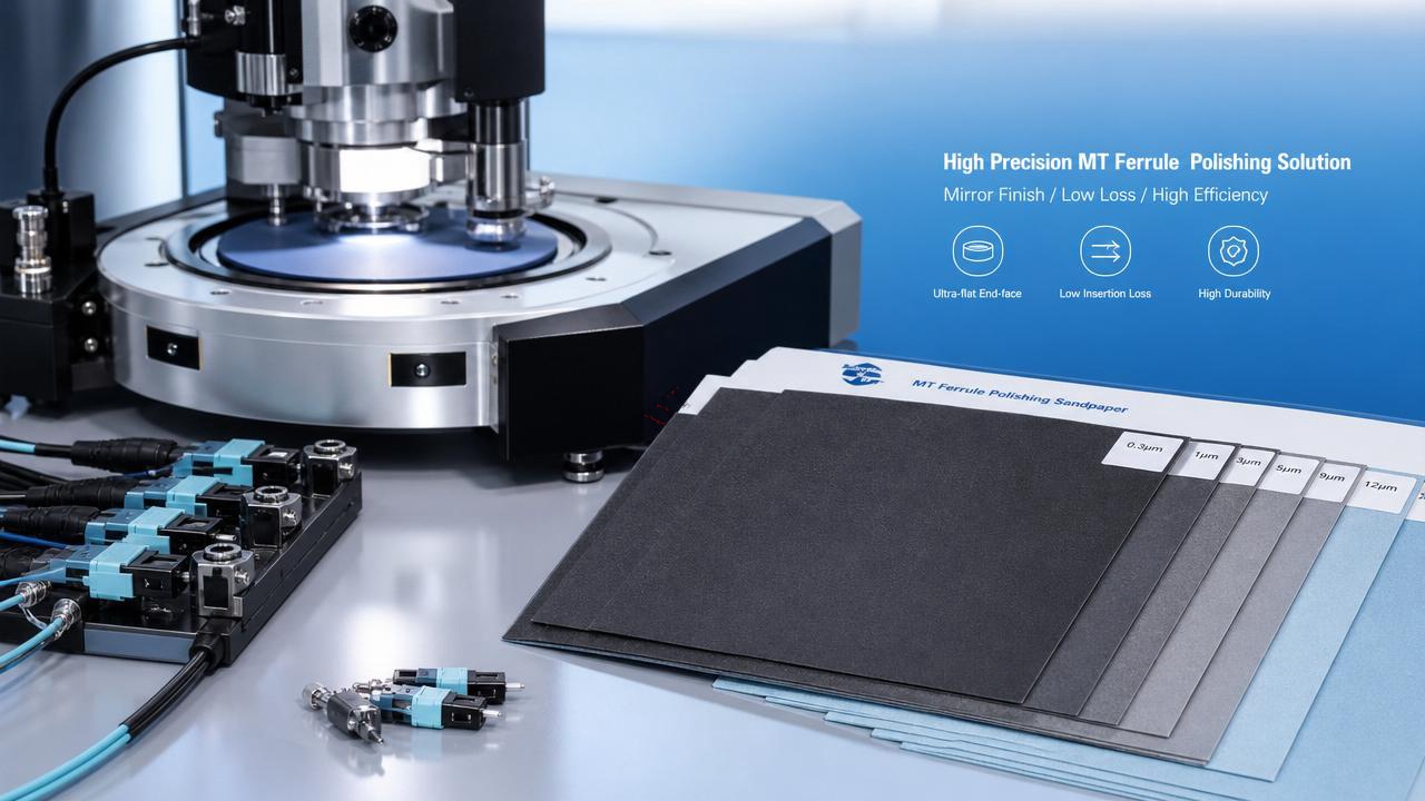 What changes first when MT ferrule polishing film starts to wear out?