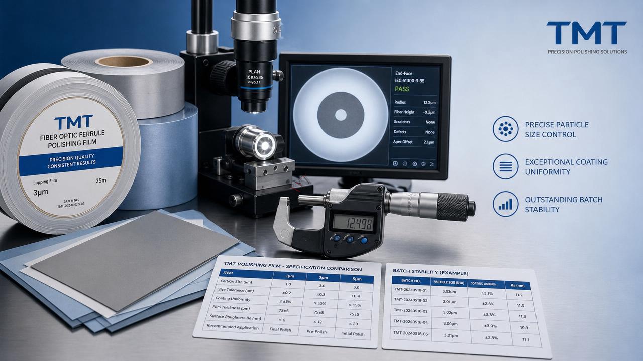 A useful spec sheet for comparing TMT ferrule polishing films