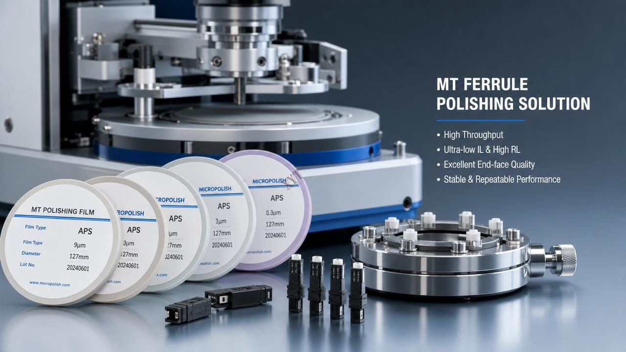 Not every MT ferrule polishing film fits high-volume production