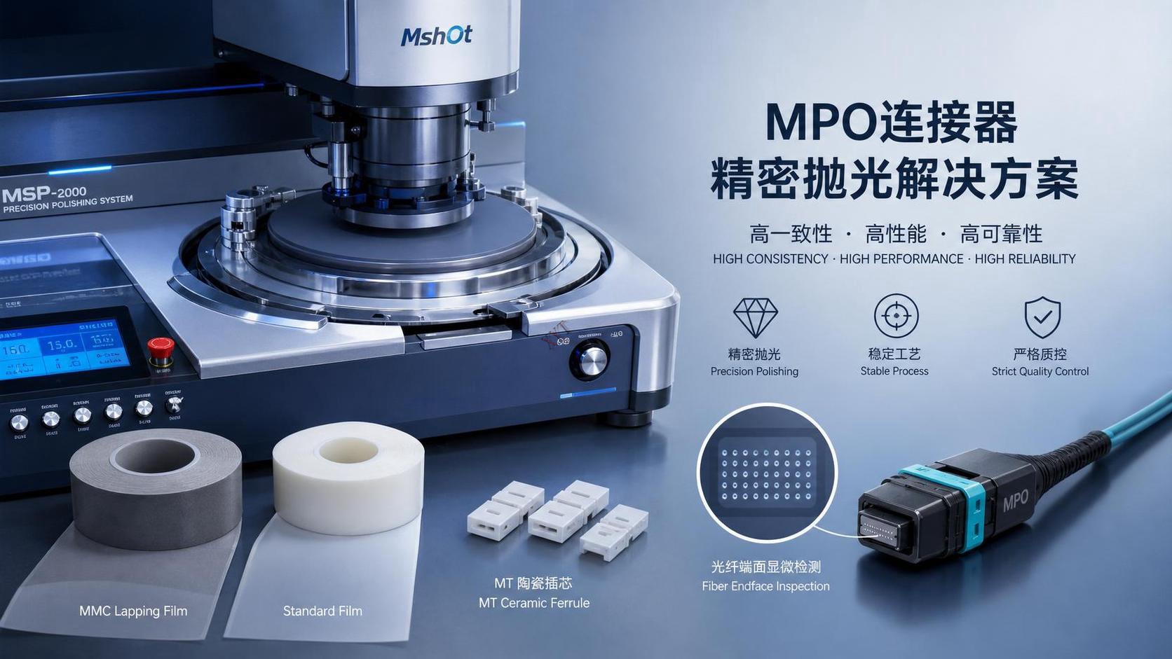 MMC Lapping Film or Standard Film for MPO Connectors