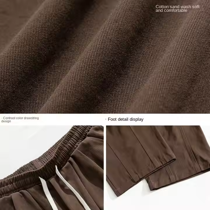 OEM & ODM Japanese Style Men's Casual Pants Retro Double Pleated Design Four Seasons Long