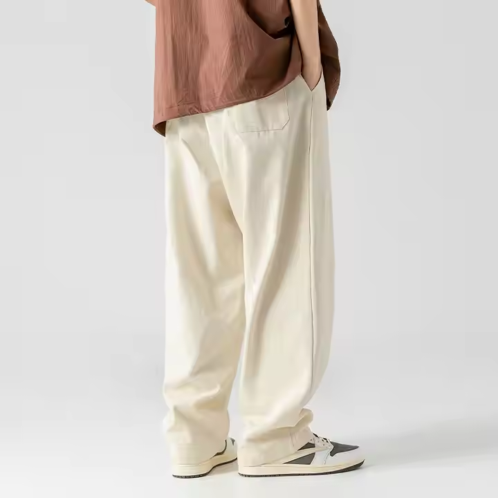 OEM & ODM Japanese Style Men's Casual Pants Retro Double Pleated Design Four Seasons Long